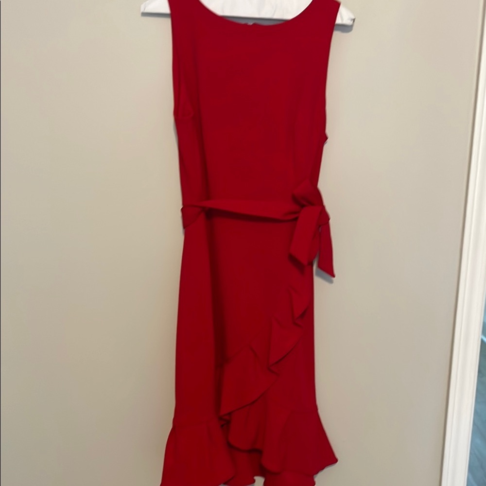 Elegant Red Sleeveless Dress